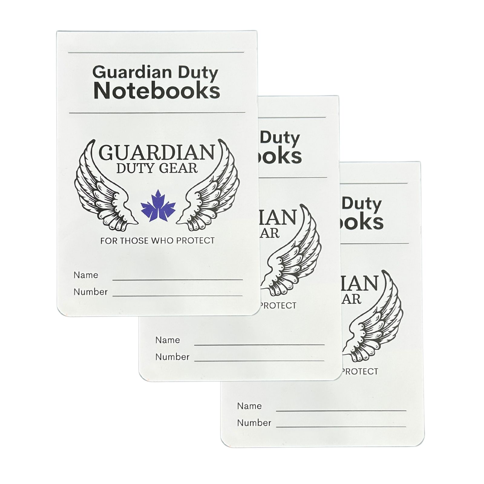 Guardian duty memo notebook for security guards and patrol use
