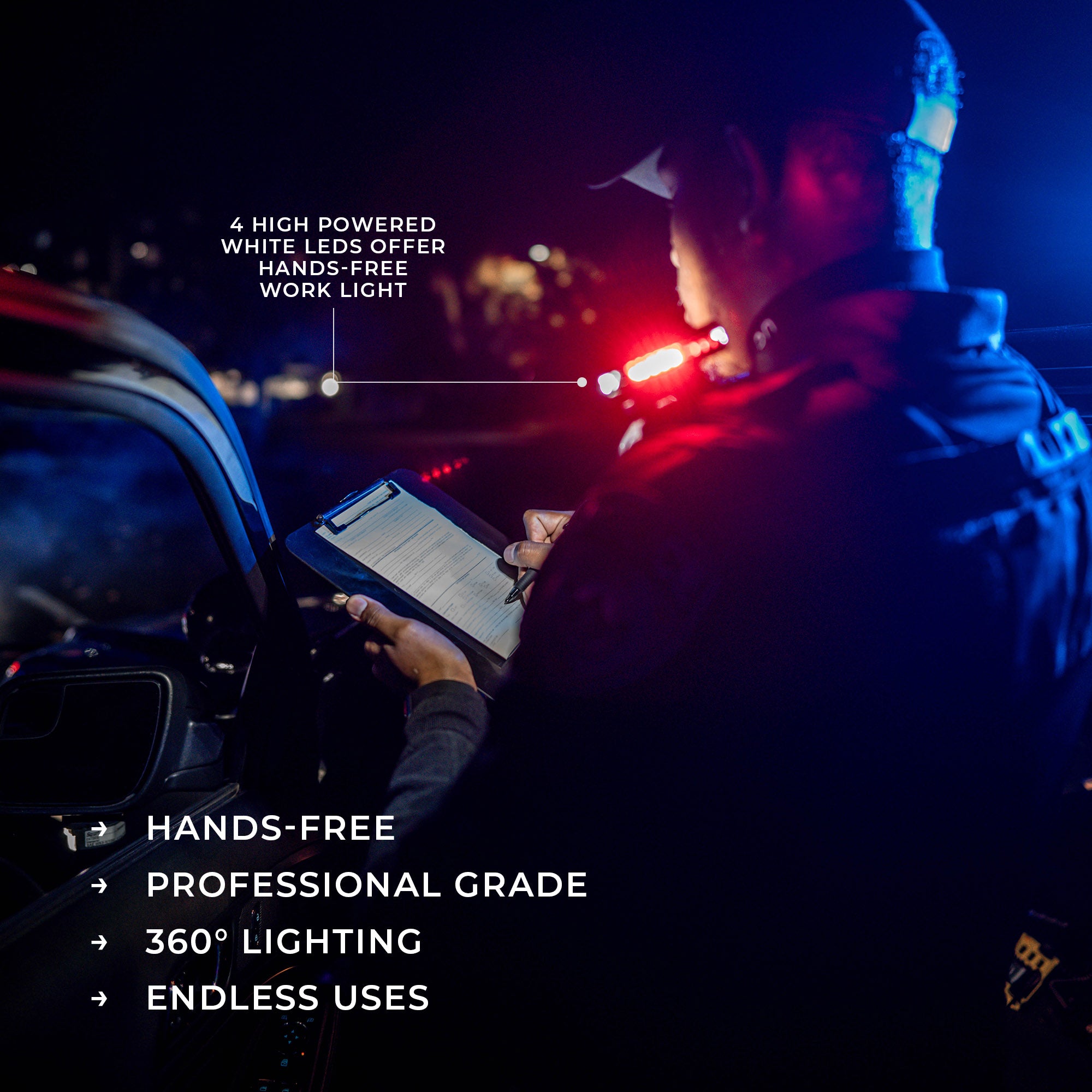 Guardian Angel Elite Wearable Safety Light - Red/Blue