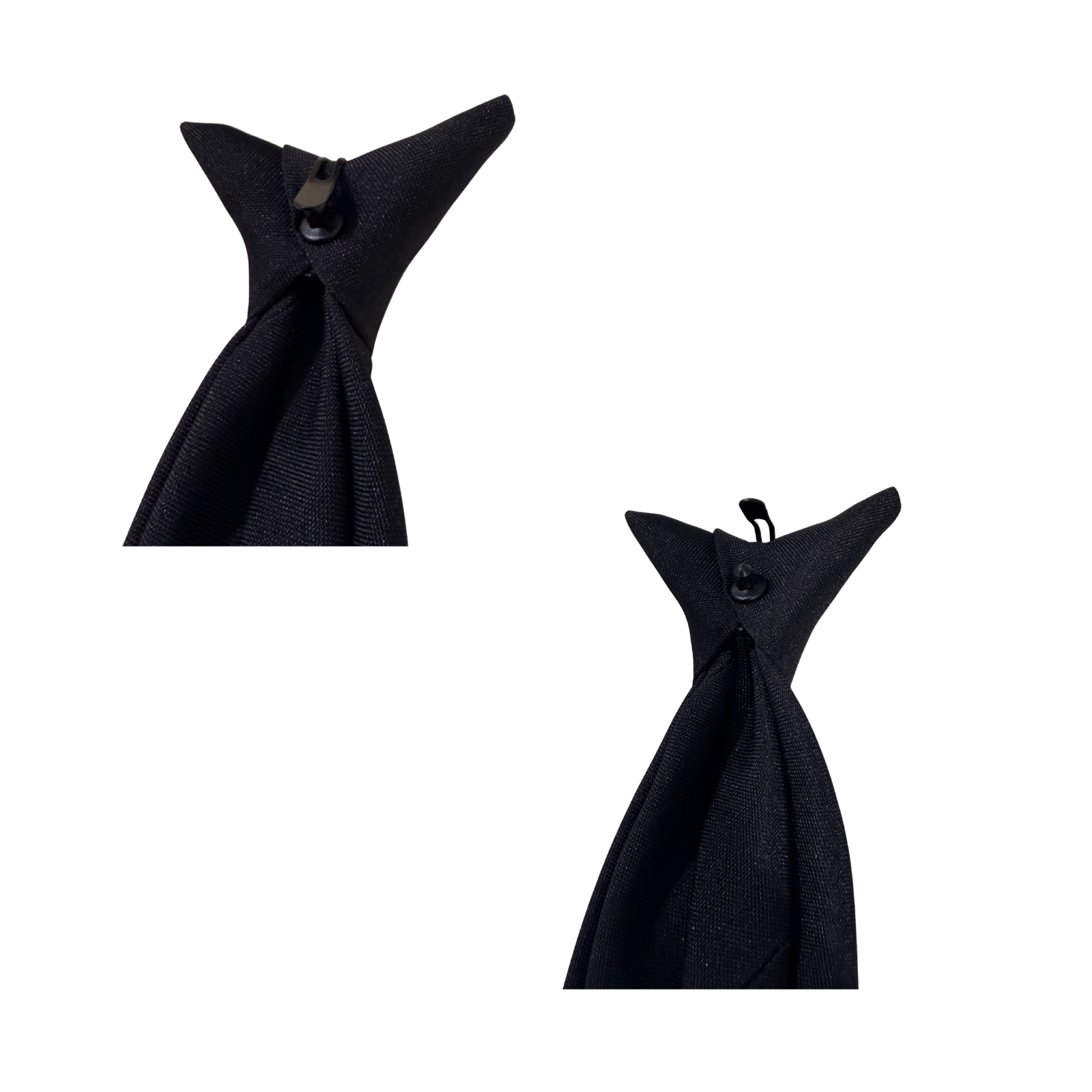 19" Black Clip-On Tie