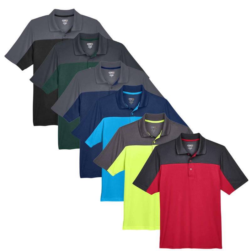 Two Tone Performance Moisture Wicking Polo