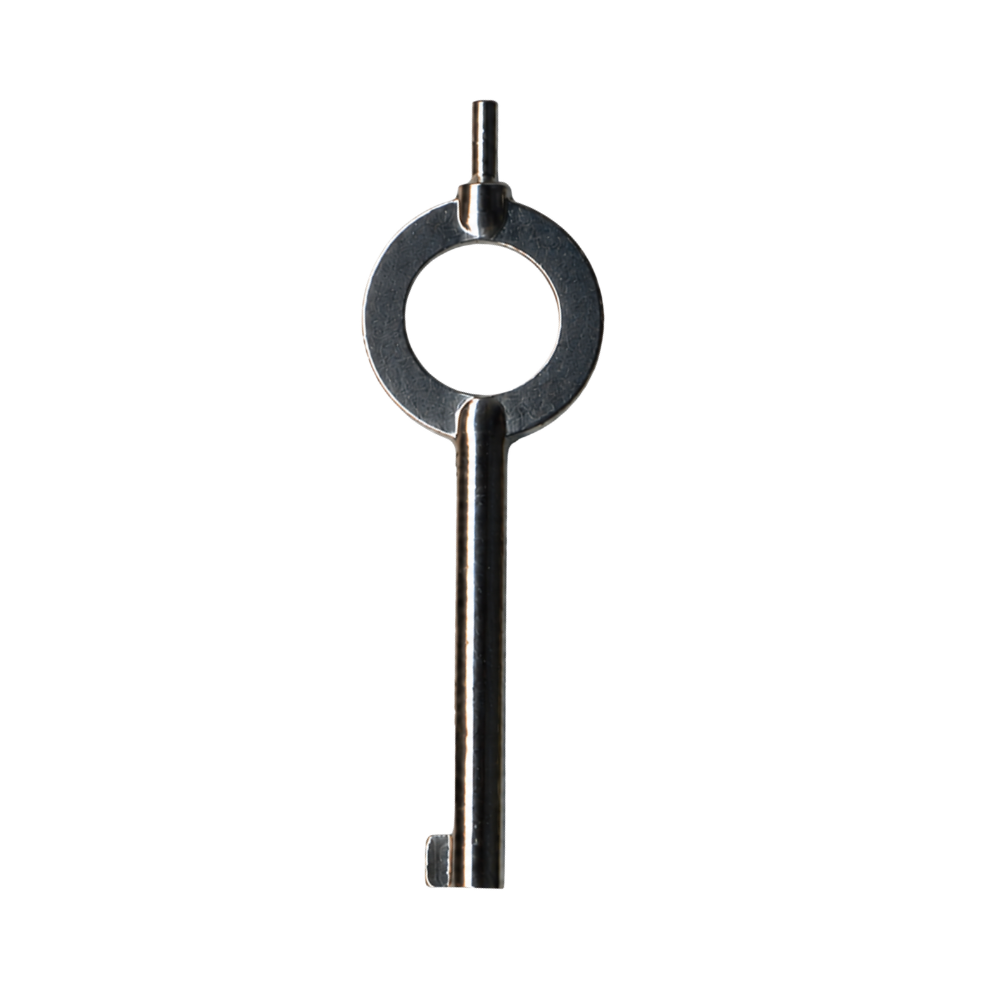 Zak Tool ZT50 standard handcuff key — nickel finish, universal compatibility, made in USA