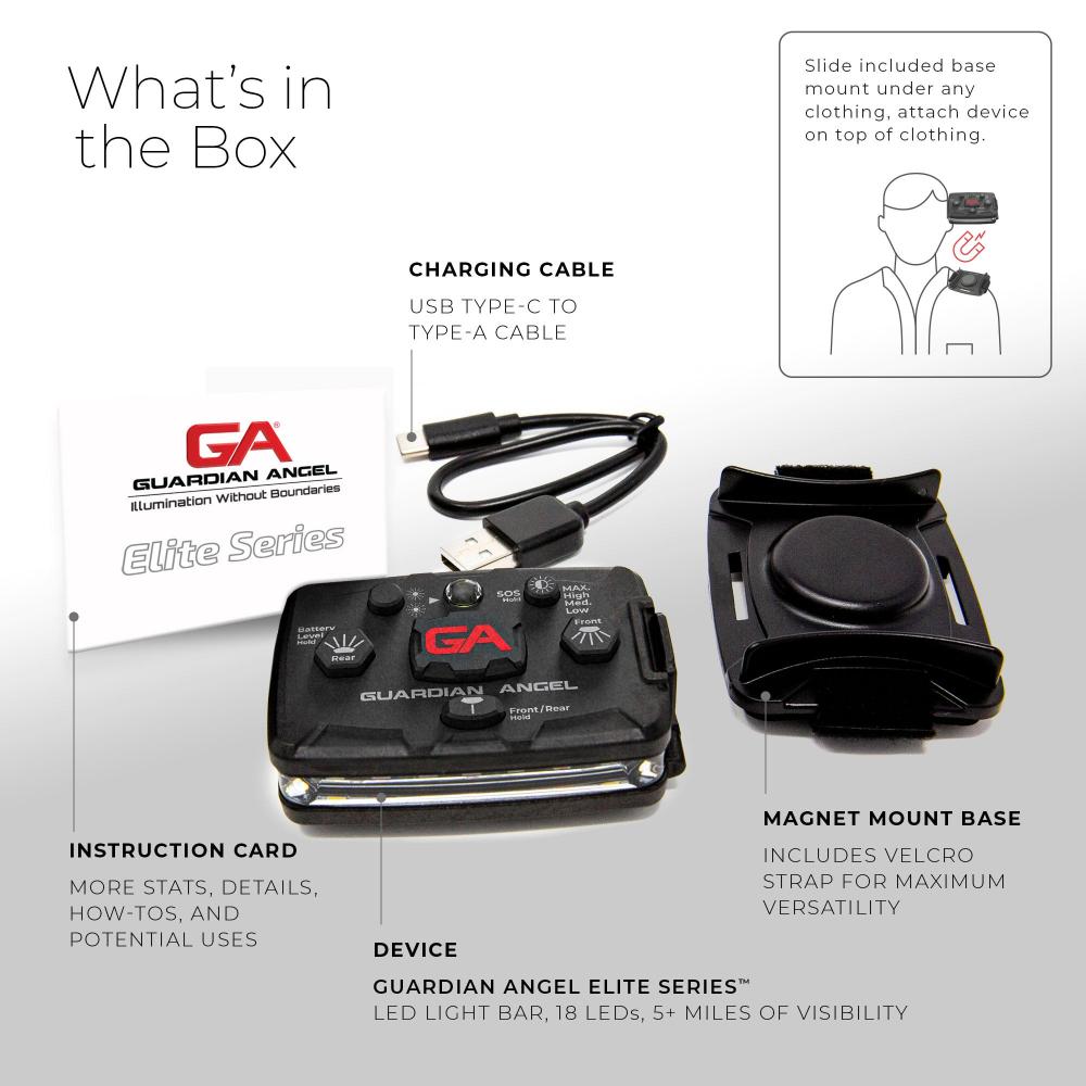 Guardian Angel Elite Wearable Safety Light - Red/Blue