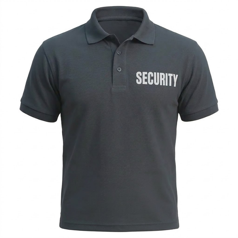 Premium Grey Moisture Wicking Golf Shirt w Security