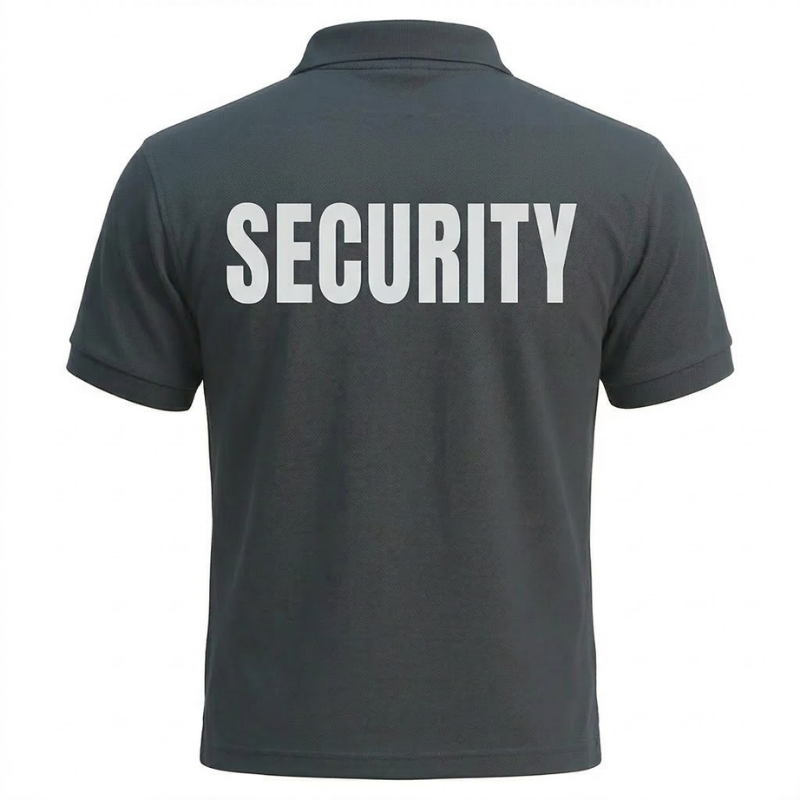 Premium Grey Moisture Wicking Golf Shirt w Security