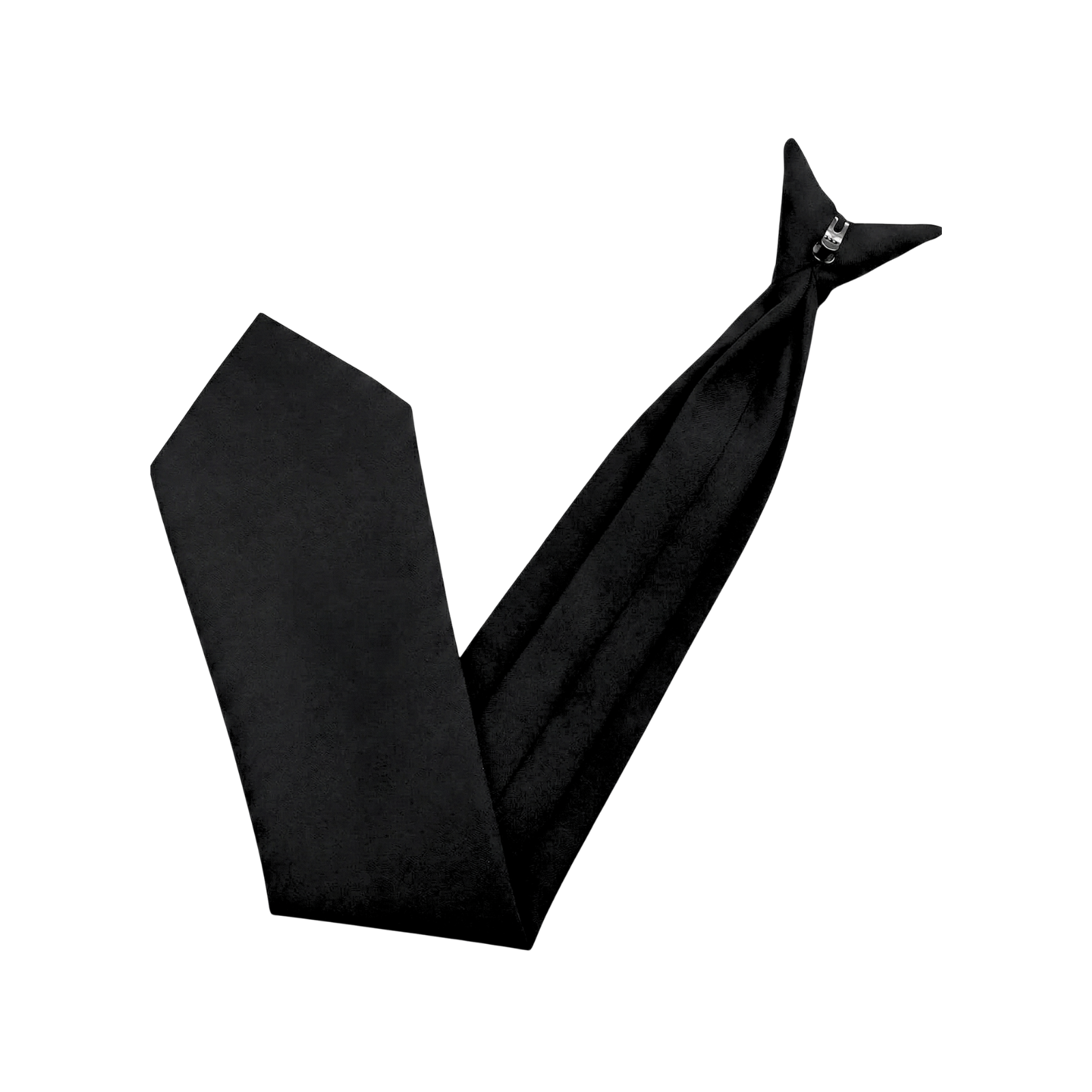 19" Black Clip-On Tie