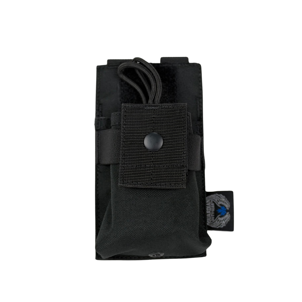 Guardian Duty Gear MOLLE Radio Pouch – Tactical Two-Way Radio Holder  Black