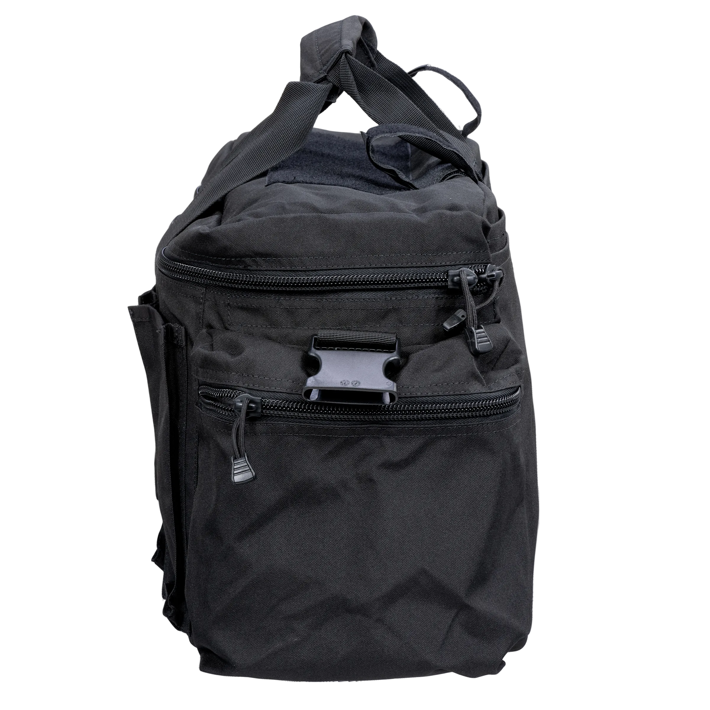 Guardian Duty Gear - Duty Bag - Left Side View, showing side pocket with zipper. 