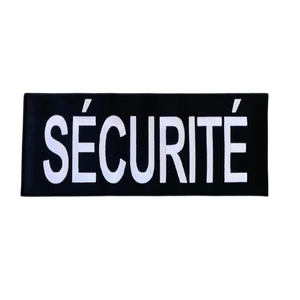 Large French Securite Patch - Embroidered w/ Velcro