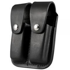 boston leather double mag pouch