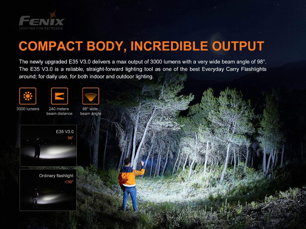 fenix e35 v3.0 edc flashlight - 3000 lumens Fenix