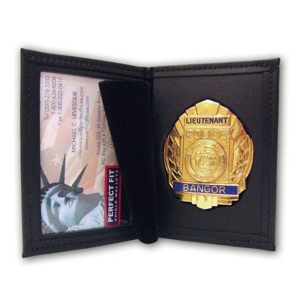 Rothco NYPD Style Leather Badge Holder with Clip
